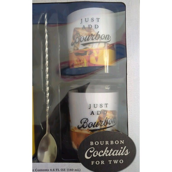 Oak Street Bourbon Cocktail Gift Set Rocks Glass Jigger Old Fashioned Manhattan - Picture 3 of 4